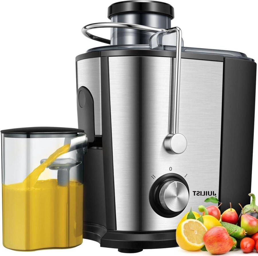 600 W sapcentrifuge antidruppel- en antislipfunctie hele groenten en fruit 65 mm brede mond 2 snelheden inclusief recept makkelijk sapcentrifuge groenten en fruit