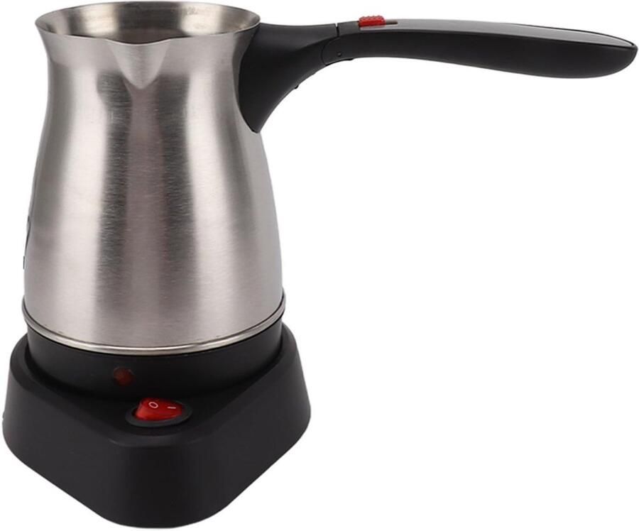 600W Elektrisch Turks Koffiezetapparaat 500 Ml Grieks Turks Koffiezetapparaat Machine Elektrische Pot Roestvrijstalen Koffiezetapparaat met Opvouwbaar Handvat Kalkoen Koffiepot