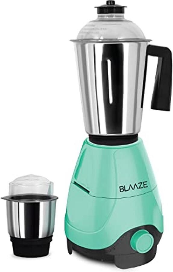 600W Mixer Grinder met 2 Roestvrijstalen Jars Perfect voor Dosa Chutney en Specerijen Turquoise