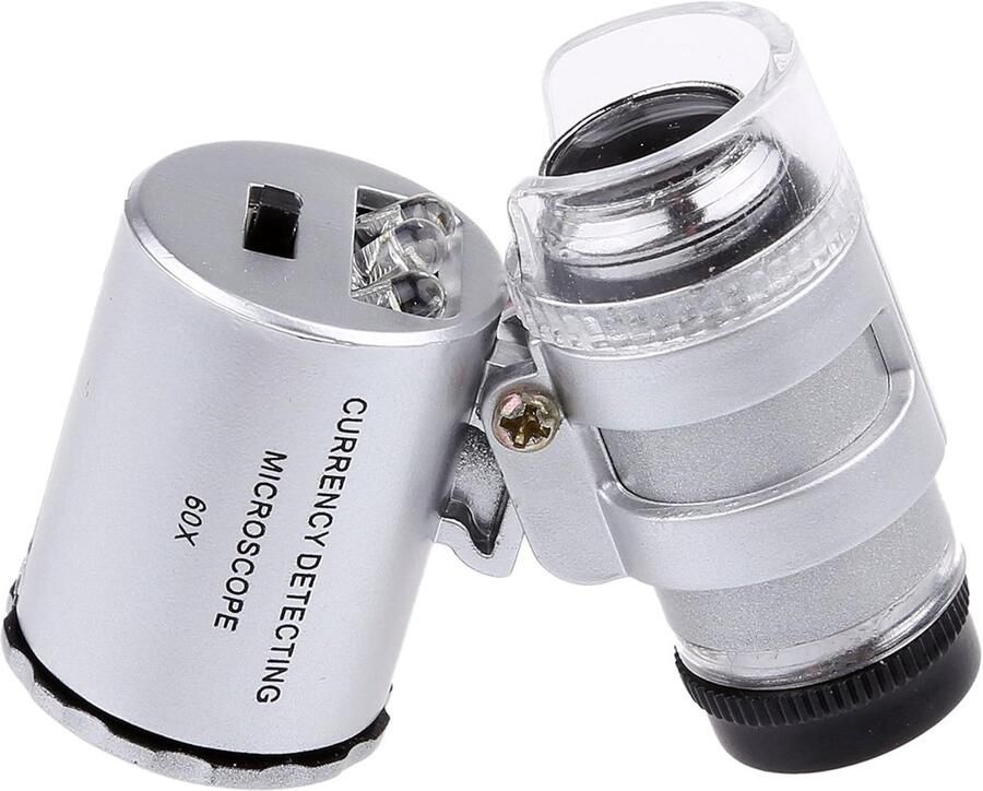 60X mini verlichte juwelier LED UV lens vergrootglas met Kare & Kind retailverpakking (60X)