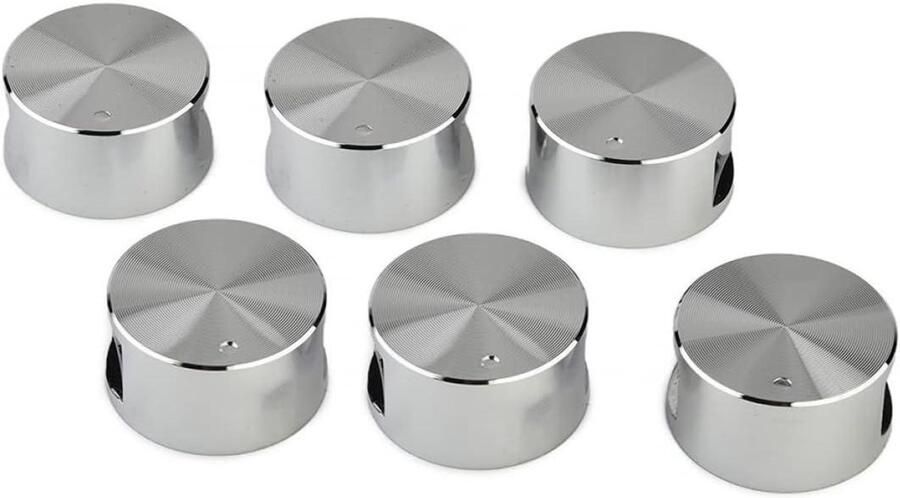 6Pcs Kookknoppen Gasfornuis Knop Aluminium Range Oven Knoppen Fornuis Metalen Knop Gas Kookplaat Handvat Keuken Accessoires
