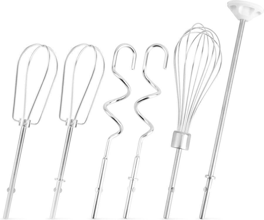 6st Handmixer Kloppers Accessoires RVS Deeg Haken Garde & Mengstaaf Vervanging Elektrische Handmixer Accessoires Set Compatibel met