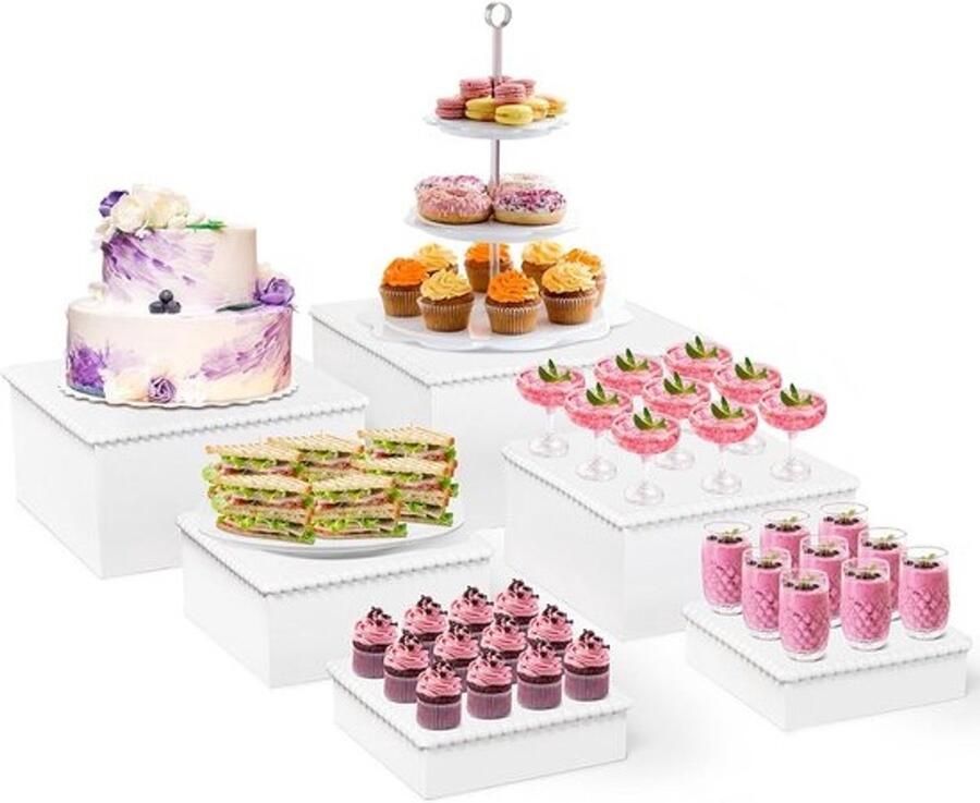 6x Buffetverhogers voor Buffettafel Presentatiestandaards voor Eten