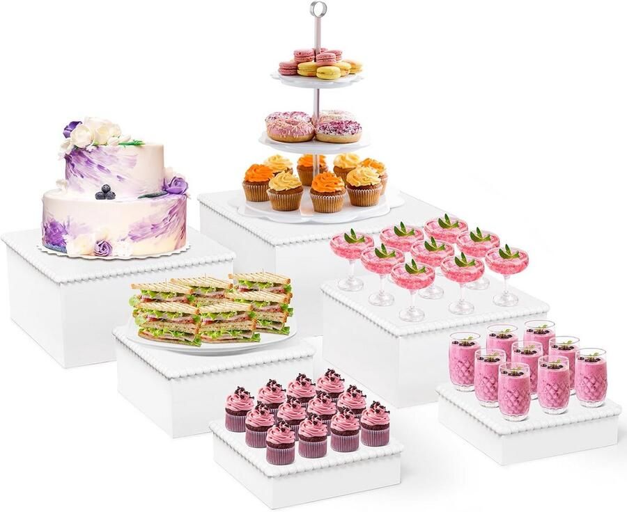 6x Buffetverhogers voor Buffettafel Presentatiestandaards voor Eten