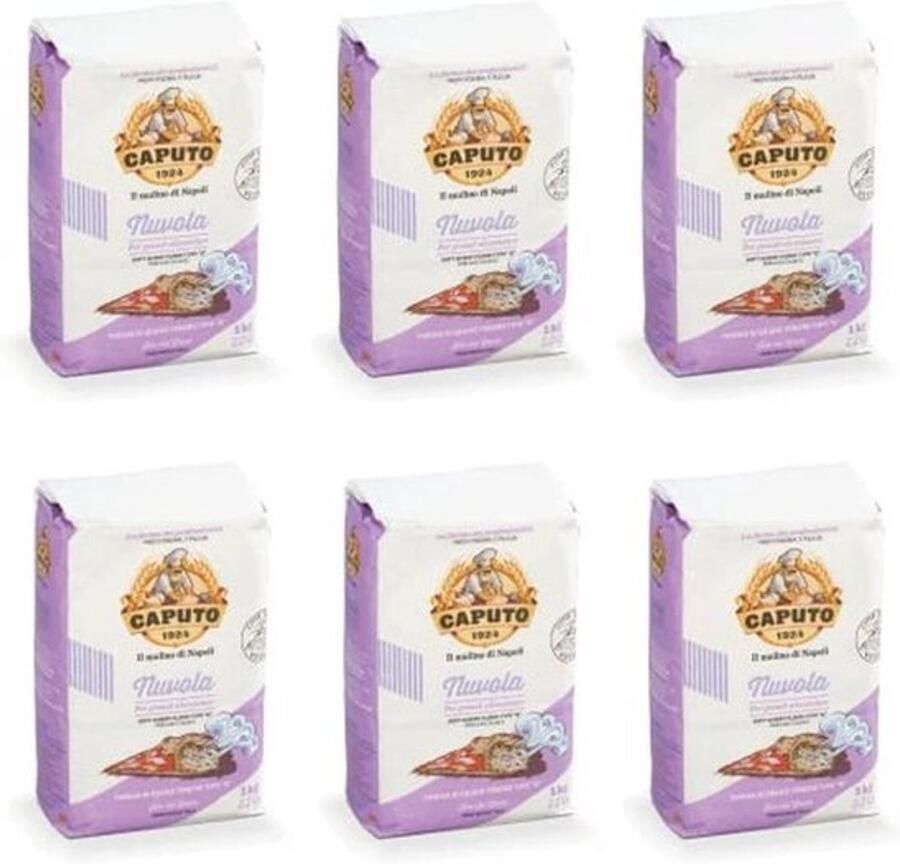 6X Pizza Meel voor Licht Deeg 1kg Perfect voor Pizzabodems