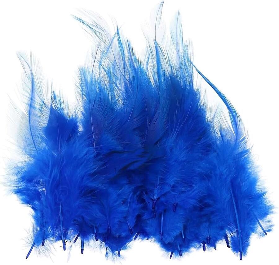 7-13 cm haanveren 100 stuks bulk natuurlijke veren voor ambachten kleurrijke pluizige ambachtelijke veren voor dromenvanger handwerk kleding kostuums bruiloft marineblauw
