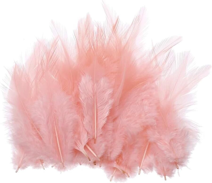 7-13 cm haanveren 200 stuks bulk natuurlijke veren voor ambachten kleurrijke pluizige ambachtelijke veren voor dromenvanger handwerk kleding kostuums bruiloft champagne