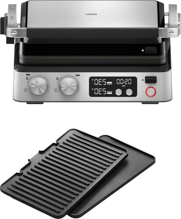 7-in-1 Contactgrill voor Barbecue en Oven Groot Grilloppervlak 2000 W Vaatwasmachinebestendig Opvangbak met MultiGrill 7 CG7040 Contactgrill uitneembare platen