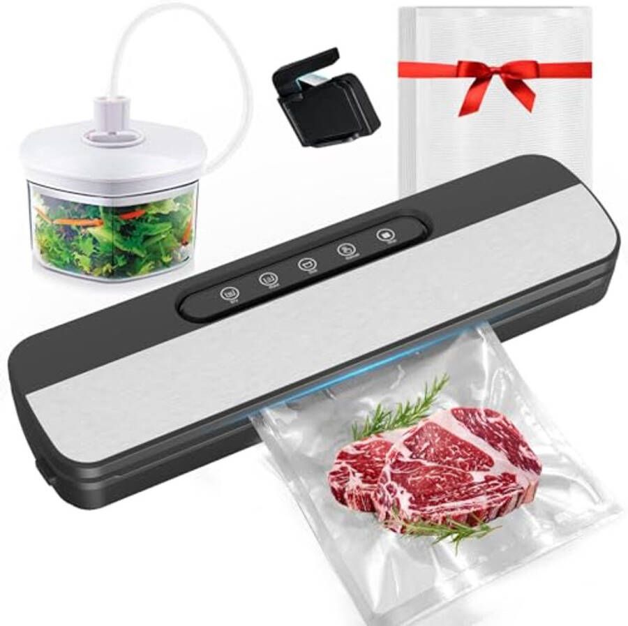 7-in-1 Vacuummachine 145 W voor voedselverpakking met 10 zakken en accessoires