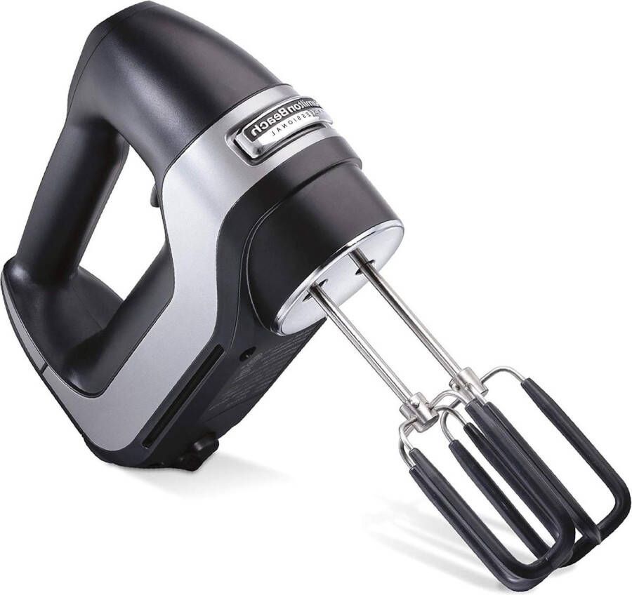 7 Speed Digital Electric Hand Mixer Soft Beaters Whisk Dough Hooks Snap-on Storage Box Black