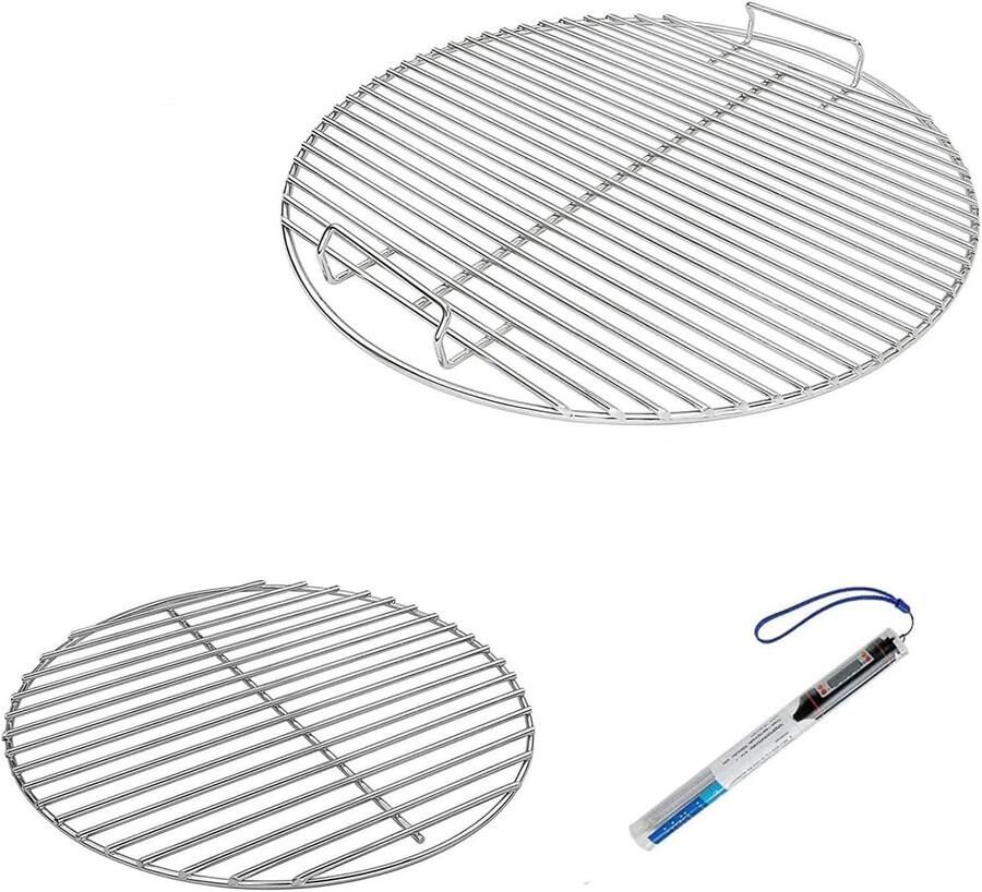 7432 Kookrooster en 7440 Houtskoolrooster voor Weber 47 cm Houtskoolgrills Geschikt voor One-Touch Bar-B-ketel Smokey Mountain Cooker Roker Jumbo Joe Waterkotel met 1