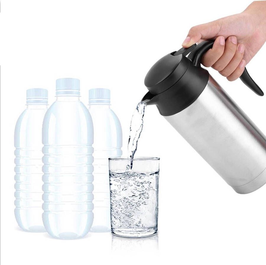 750 ml elektrische auto waterkoker 24 V DC reizen roestvrijstalen mok auto koffiebeker warmer snel koken thee koffie