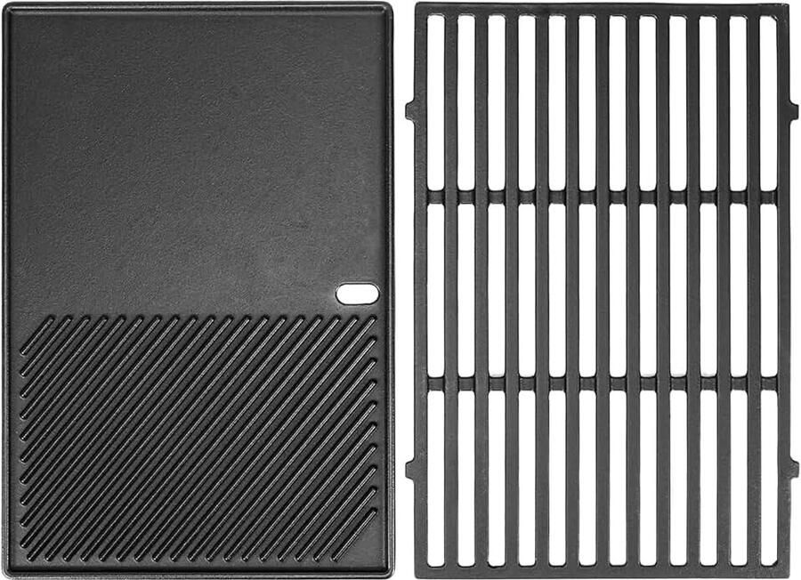 7638 44 5 cm grillrooster en grillplaat voor Weber Spirit I & II 300-serie (met voorbranderknoppen) gietijzeren grillrooster en grillplaat reserveonderdelen voor Weber Spirit E310 E320 S31
