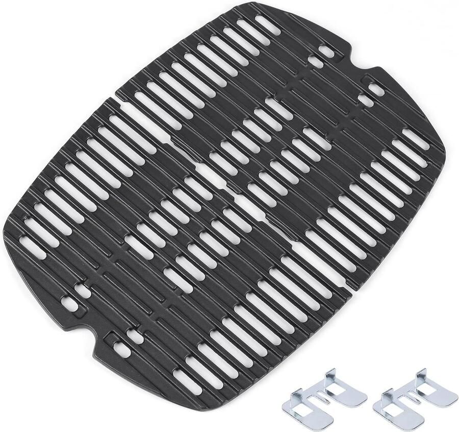 7644 Grillroosters voor Weber Q100 Q1000 Q1200 Q120 Q1400 516001 516002 50060001 51010001 51060001 Baby Q gietijzeren grillonderdelen-2 Pack
