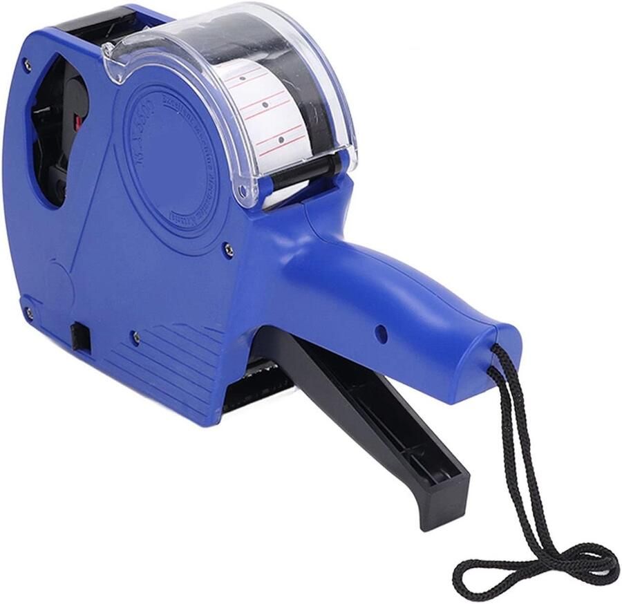 8 Cijfers Prijskaartje Pistool Handmatige Etiketteermachine 8 Cijfers Prijskaartje Pistool met Cartridge Draagbare Prijsmarkering Tool Label Prijsmarkeringslabels(blauw)