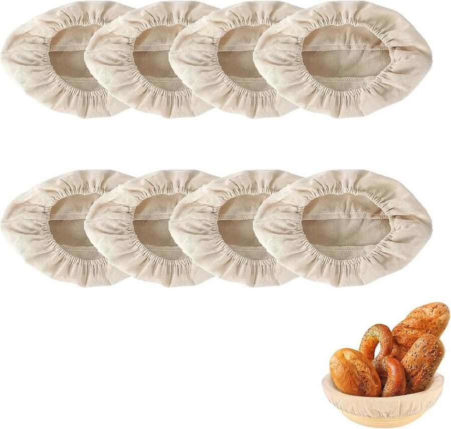 8-delige Ovale Brood Proofing Mand voor Perfect Zuurdesem