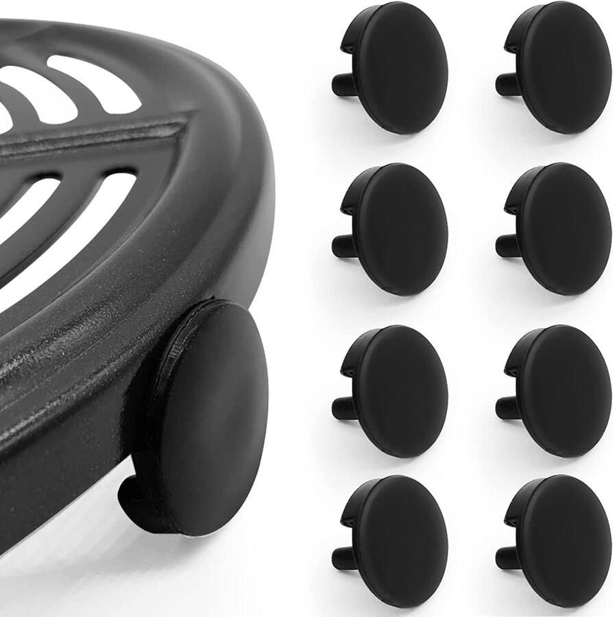 8-delige set rubberen voetjes Geschikt voor Ninja airfryers Zwart