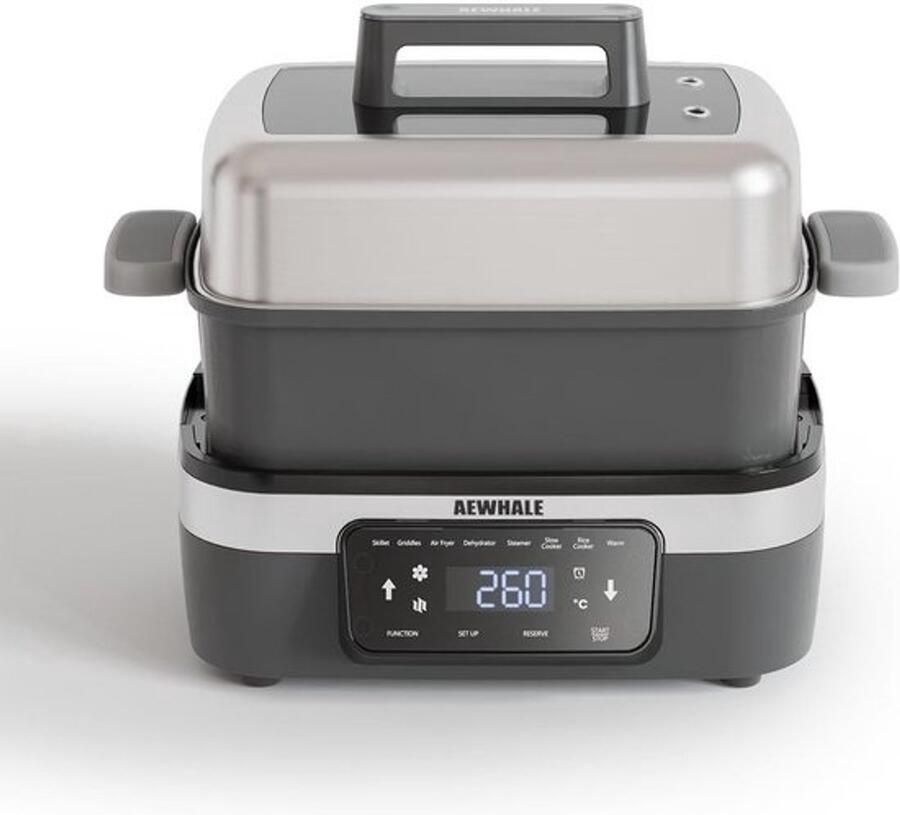 8-in-1 multicooker met airfryer- rijstkoker- en slowcookerfuncties
