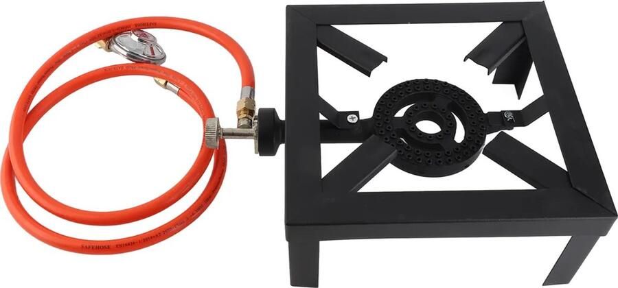 8 kW gasfornuis gietijzeren fornuis groot gasfornuis Geschikt voor vloeibaar gas buitenfornuis met ijzeren frame draagbaar fornuis met vlamregeling