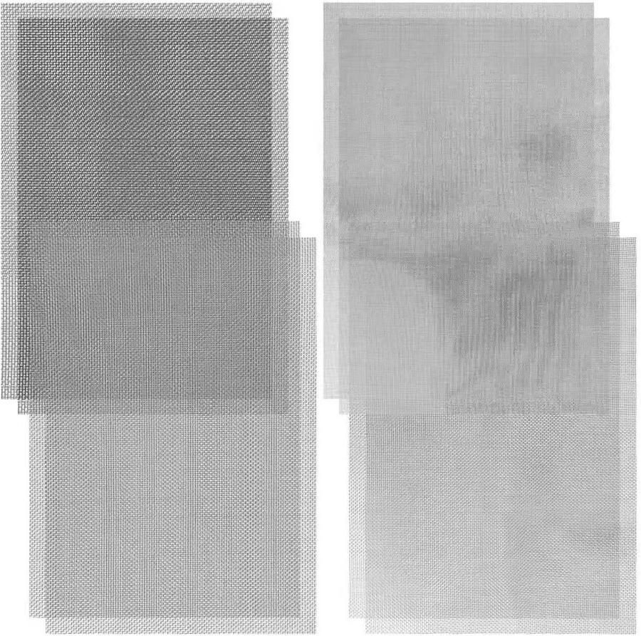 8 STKS 304 Roestvrij Staal Geweven Draad 20 30 40 60 Mesh Metalen Mesh Sheet Knaagdier Controle Insect Mesh Pest Proofing Mesh Sheet Drain Cover Fijn Wire Mesh voor Windows Deur Filter 300X 210mm