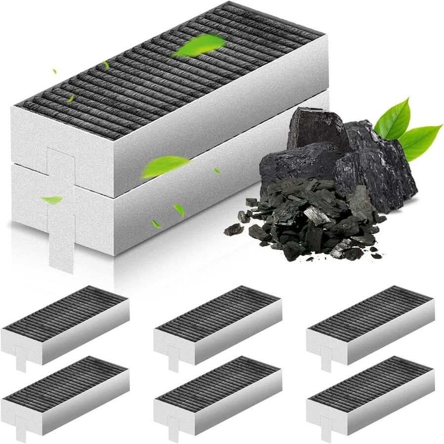 8 Stuks Actieve Koolstoffilters voor Afzuigkappen Vervangingsfilters voor Bosch Siemens Neff en Gaggenau Extractoren met Effectieve Geurabsorptie