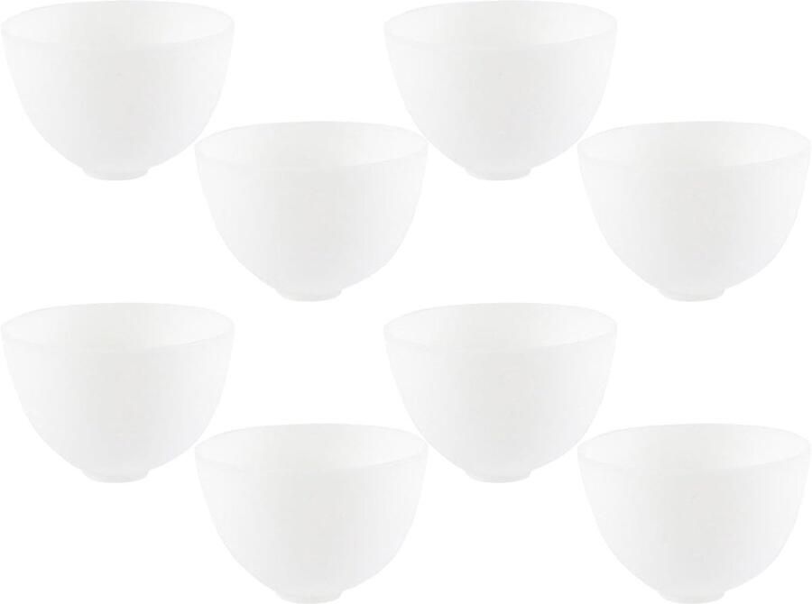 8 Stuks Delige Herbruikbare Siliconen Gezichtsmasker Mengkommen Antislip Matte Spa Kom Compacte Cosmetische Tool voor Thuis Salon Ergonomisch Lichtgewicht