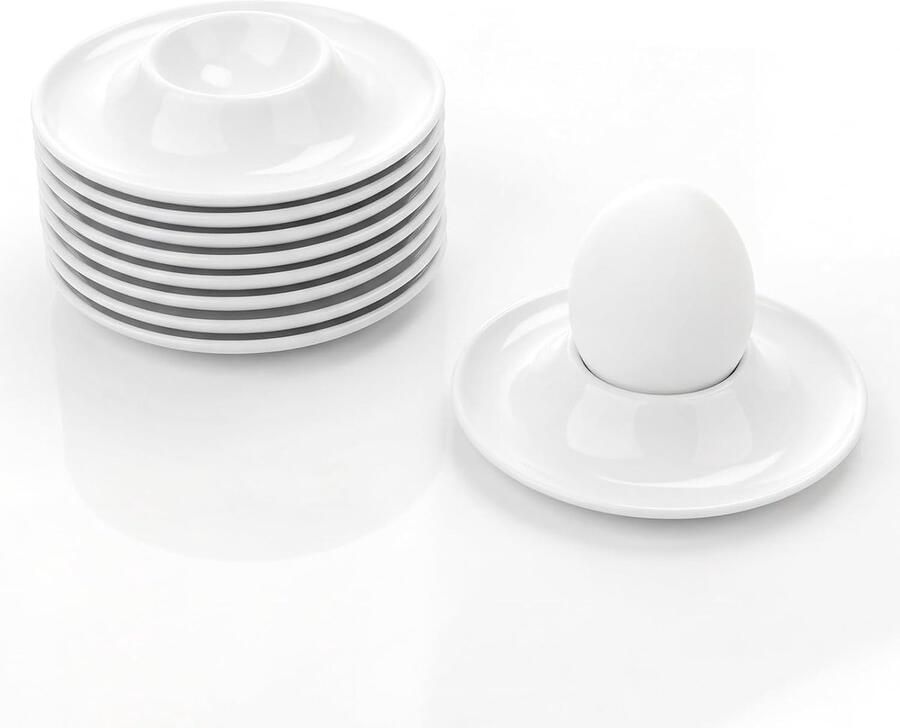 8 stuks eierdopjes kunststof eierhouders eierborden eierhouders voor tafel en keuken modern wit voor ontbijt