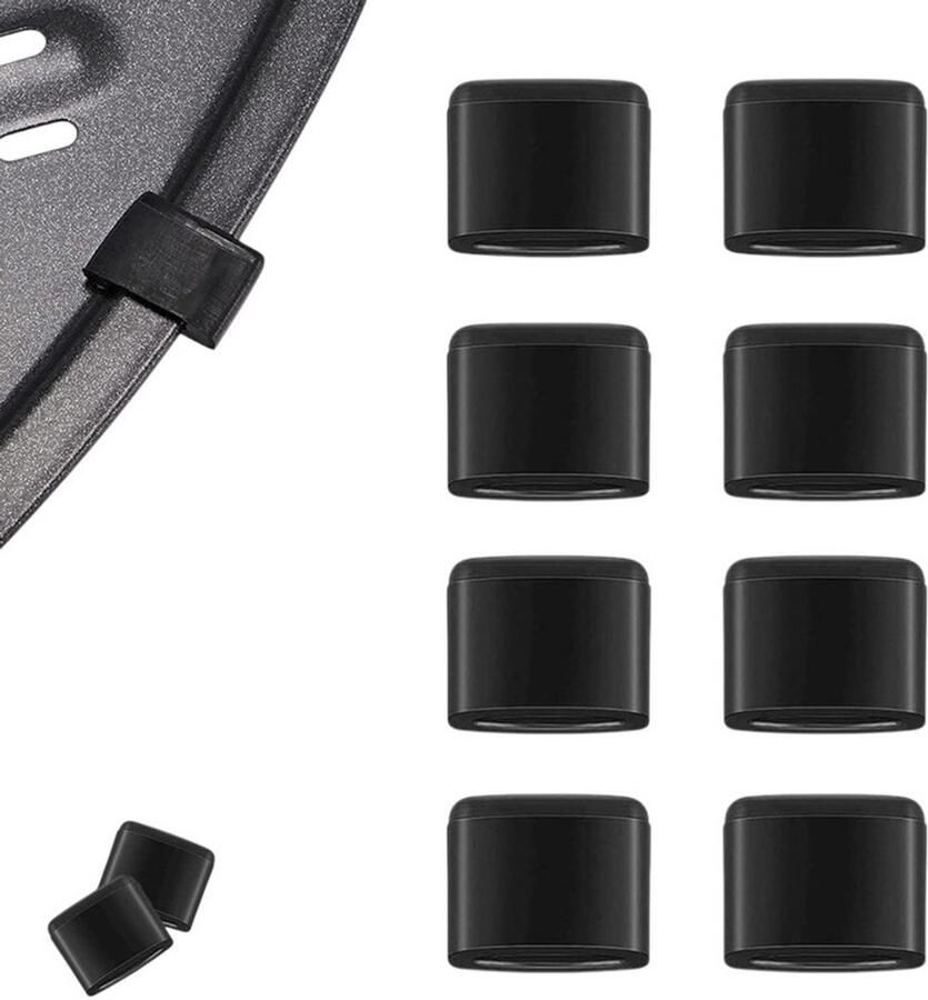 8 stuks Rubberen beschermmat voor airfryer hittebestendige siliconenrubberen airfryer met rubberen pad Nieuw accessoire voor airfryers siliconen hoes voor airfryers voor thuisgebruik