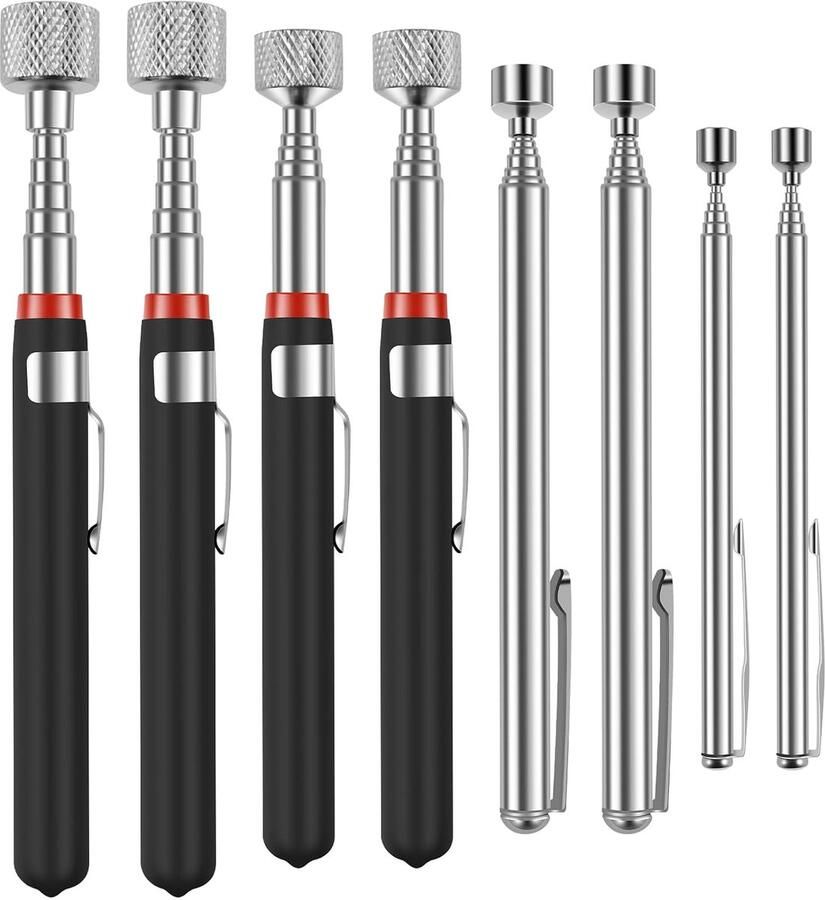 8 stuks Telescopische Magneet Uittrekkbare Magnetische Pickup Tool Afholwerkzeug Telescoop Magnetische Staaf voor het Opnemen van Metalen Delen Kleine Delen (1.5LB 3LB 10LB 15LB)