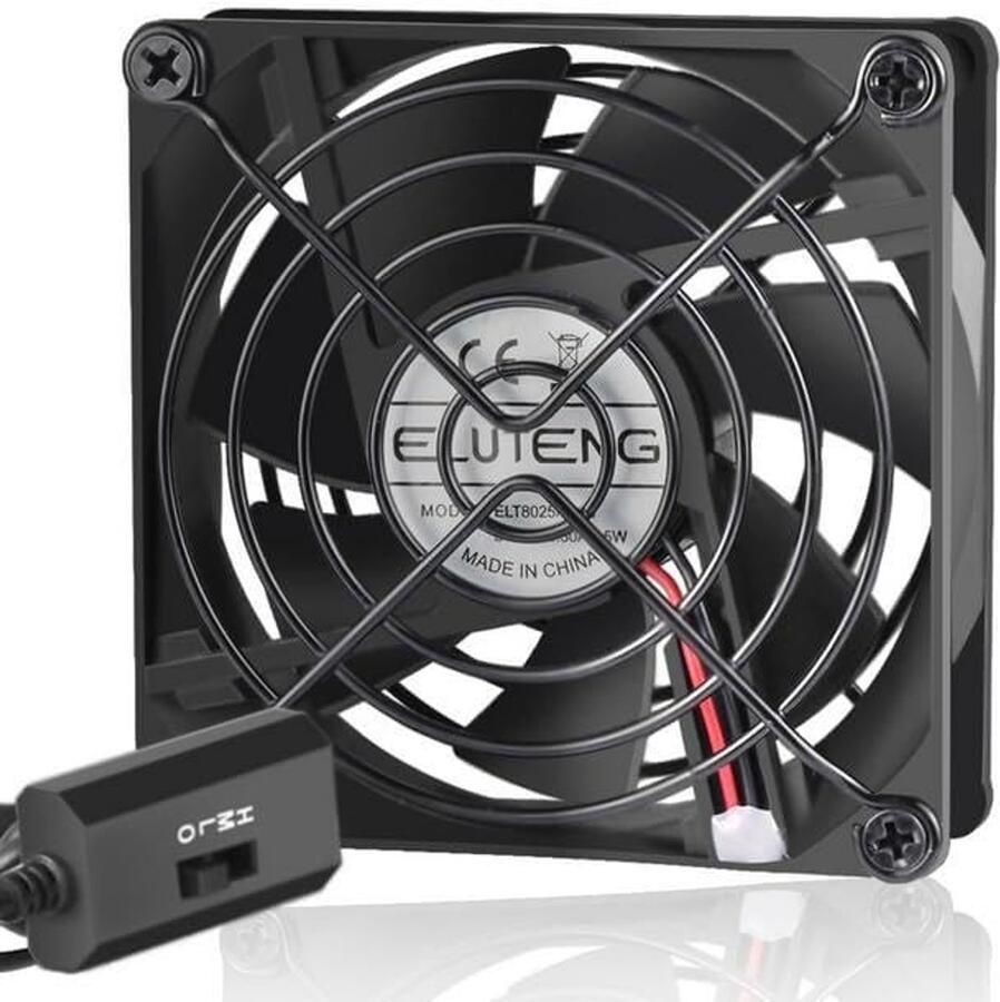 80 mm USB C-ventilator 5V type C pc-computerventilator met 3 instelbare snelheden 1500 tpm stille elektronische koelventilatoren met metalen grill voor laptop tv-box AV-kast PS5 router