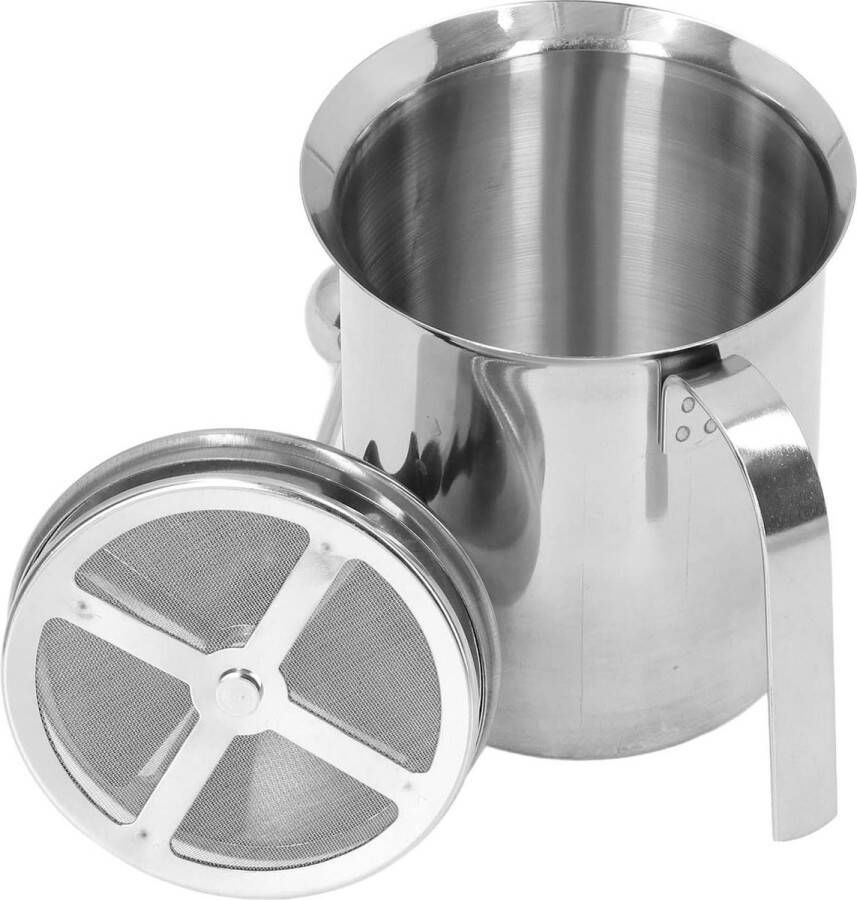 800ML handmatige melkcrème Dubbellaags roestvrijstalen handmatige melkschuimer Cappuccino Latte Koffieschuimkan met handvatopschuimer Handheld voor keuken