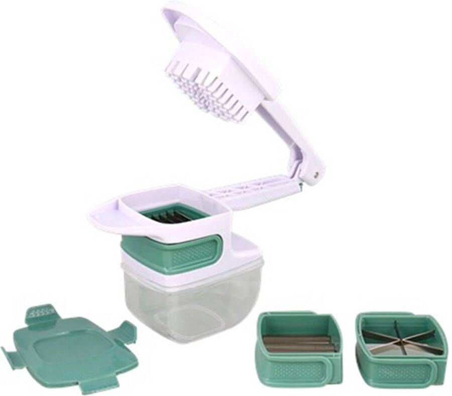 Multi snijset Wit Groen Kunststof Metaal 3 Snijstanden 5 Delig Aanmaakblokjes