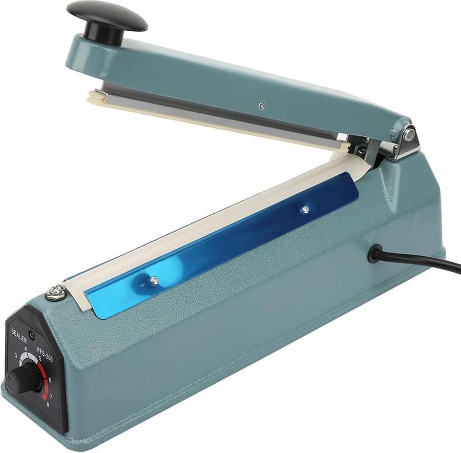 8In Metalen Warmte Afdichting Impuls Macchina Termosaldatrice Professionale Handmatige Sealer Machine Dichter Zak Verpakking Tool Kit Eu Plug 220V