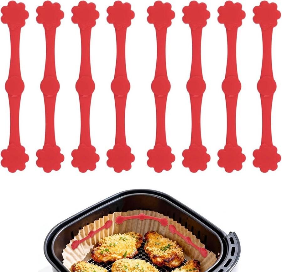 8x Hittebestendige Magnetische Clips voor Airfryer Bakpapier Voorkom Opwaaien