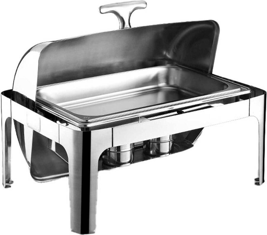9 5 Qt roestvrijstalen chafing dishes buffetset rechthoekige catering chafer warmer set met trays pan & deksel chafing dishes voor keukenfeest banket dineren A