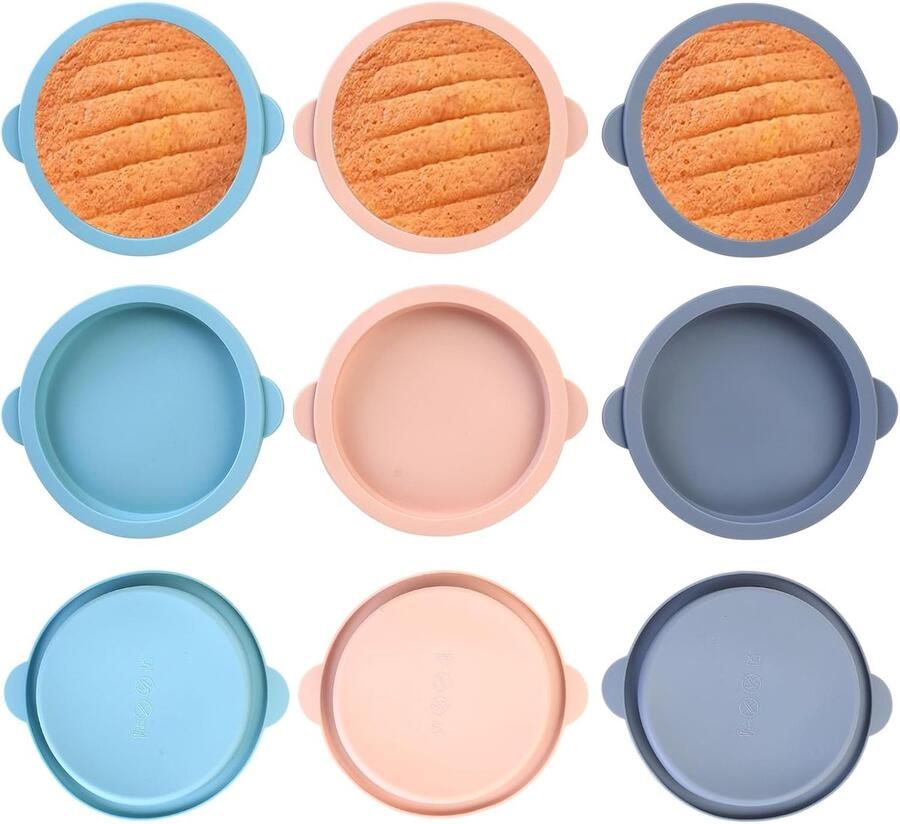 9-delige Set Siliconen Bakvormen voor Heteluchtfriteuse 10 CM