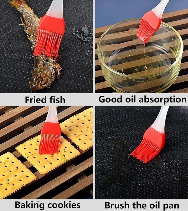 à Pâtisserie en Silicone Pinceau à Huile et à Beurre en Silicone Pinceau Résistant à la Chaleur pour le BBQ le Gril la Cuisson et la Cuisine (Vert)