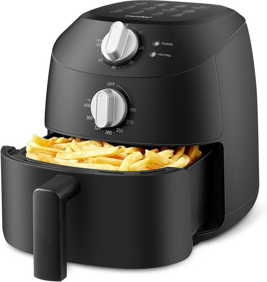 Aafinity Airfryer oven Friteuse Heteluchtfriteuse 2 liter 1150 W Gemakkelijk schoon te maken Zwart