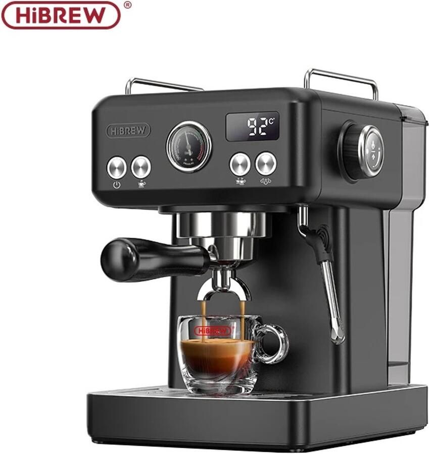 Aafinity Espressomachine Koffiezetapparaat Koffiemachines Roestvrijstaal zilverkleur -58 mm filter 20 bar druk