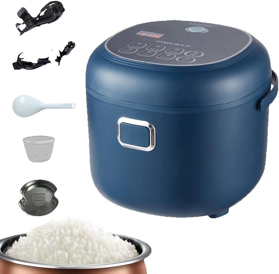 Aafinity Rijstkoker klein Rijstkoker met stomer 200W 2 liter voor 1-3 personen Ook voor het koken van noodles