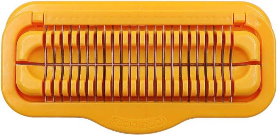 Aanpassing van de titel: Multifunctionele veilige bananensnijder en eiersnijmachine voor hardgekookte eieren met roestvrij stalen en aluminium draden inclusief aardbeiensnijder