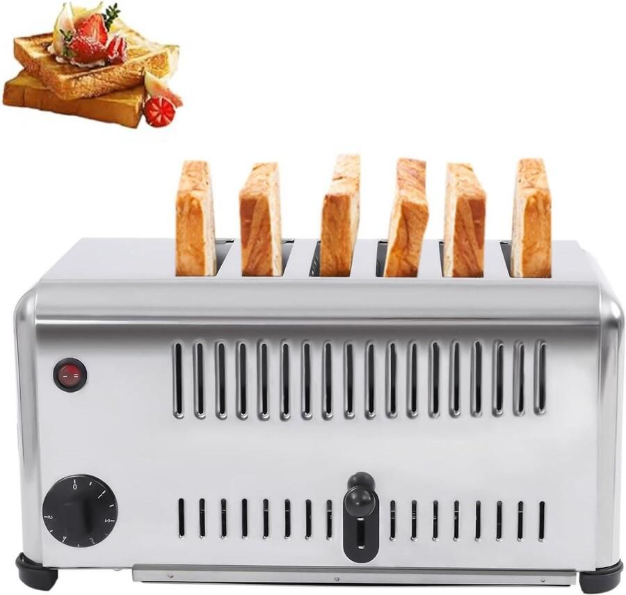Aanrecht Broodrooster Broodbakmachine Ontbijt Bakken Dubbelzijdig Verwarmen 3200 W Zilver