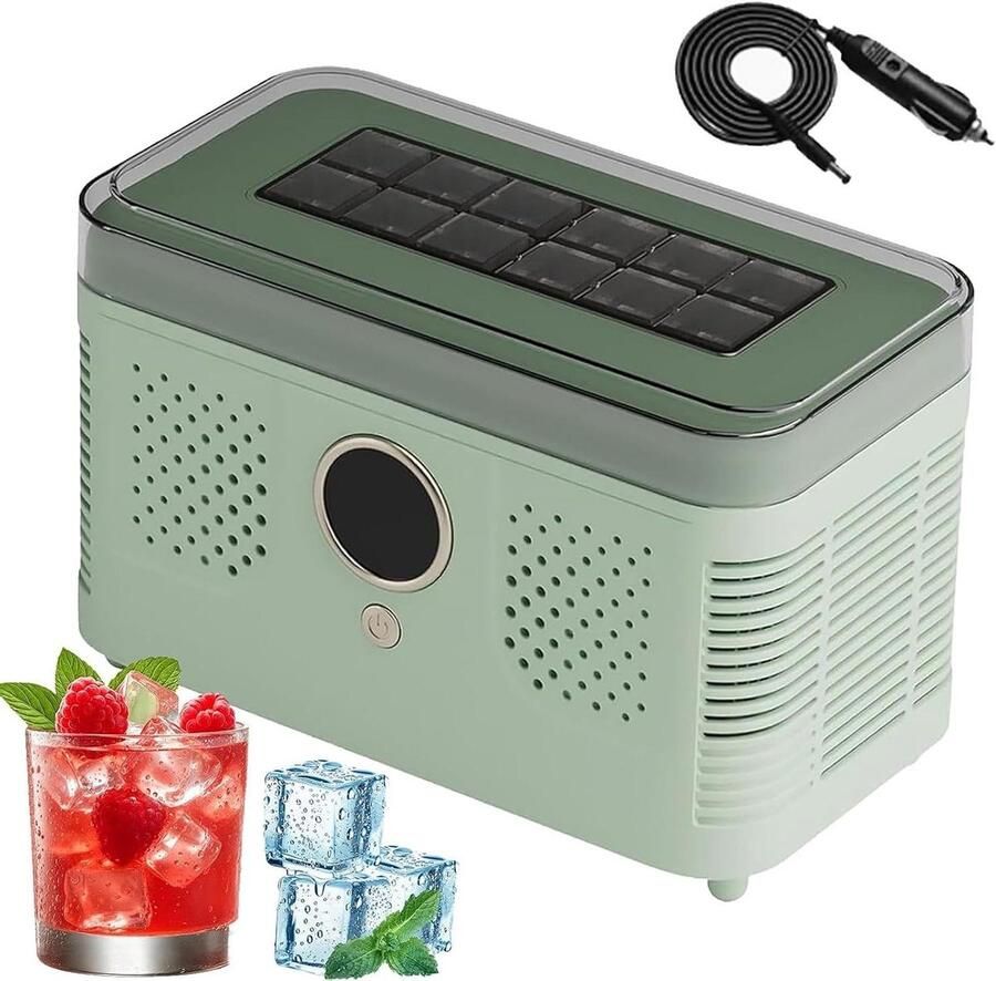 Aanrecht ijsmachine Mini ijsblokjesmachine Snelle ijsblokjes 12 blokjes in 20 min Compact formaat Paars
