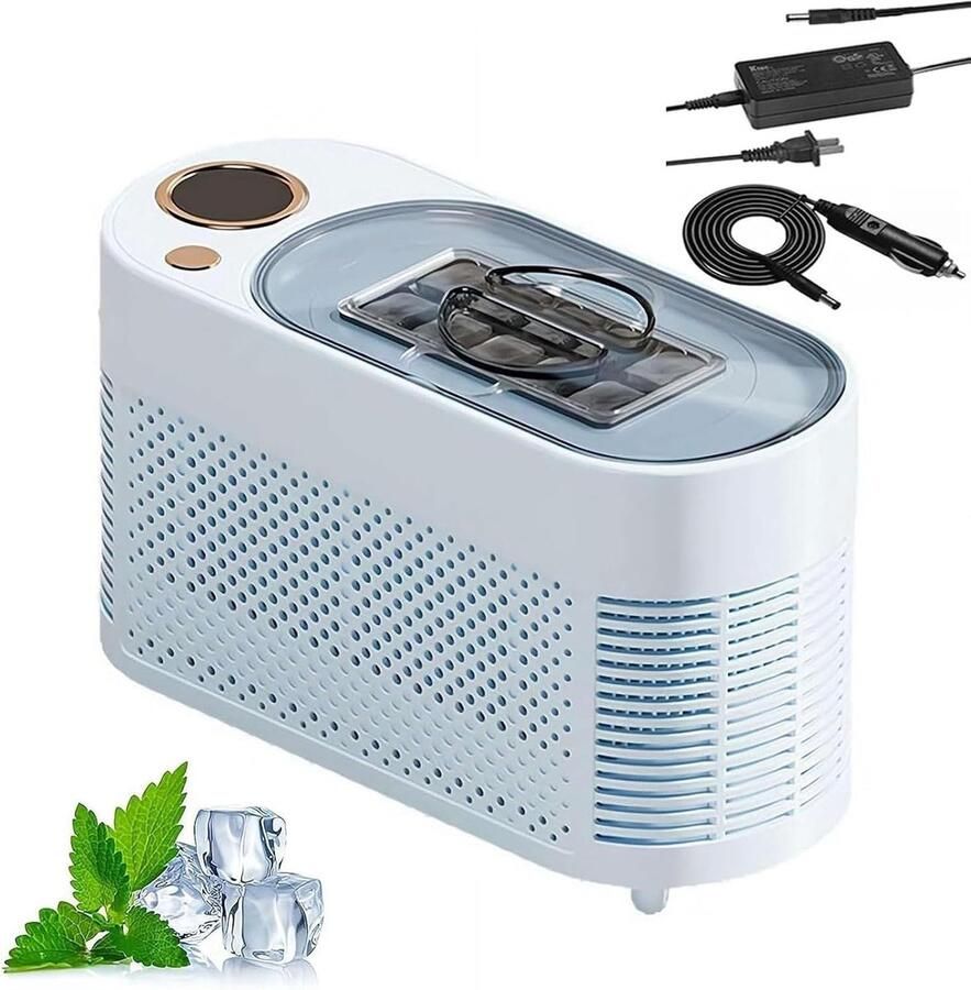 Aanrecht ijsmachine Mini ijsmaker Drankjes Koelen Snel 8 blokjes Compact formaat Blauw