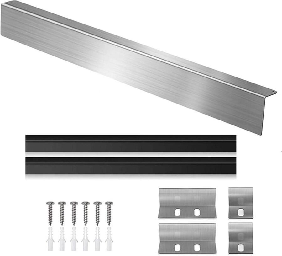 Aanrecht Spleet Afdekking Kookplaat Strip Keuken Schoonhouden Voorkomt Vuilophoping 77 cm Zilver