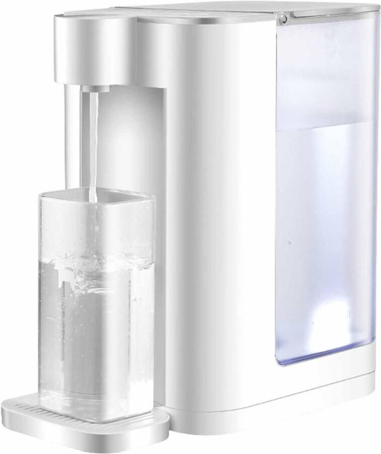 Aanrecht Waterdispenser Heetwaterkraan Drankautomaat Direct Warm Water Touch Bediening Nachtlampje 26x27x14 cm Wit