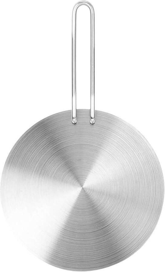 Warmteverspreider Plaat Adapter Inductie Kookplaat Gelijkmatig Koken Roestvrij Staal 20 cm Zilver