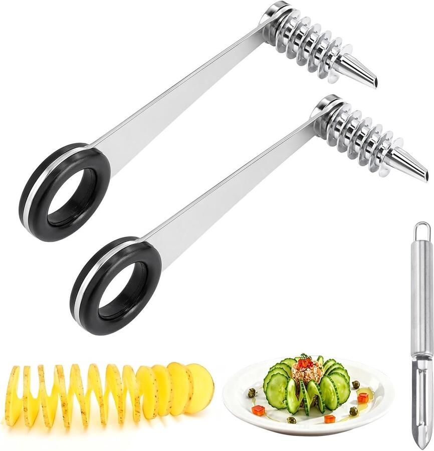 Aardappel stokjes roestvrij staal aardappel spiraalsnijder