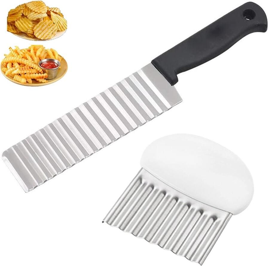 Aardappelmes 2 stuks roestvrij staal frietmes groenteschaaf voor groenten aardappelen uien friet