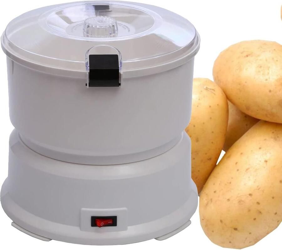 Aardappelschiller Machine Keukenapparaat Groenten Snel Groenten Schillen Multifunctioneel Roterend 1 kg Capaciteit Wit